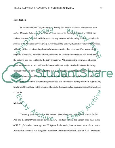 Identifying the Daily Trajectories of Anxiety