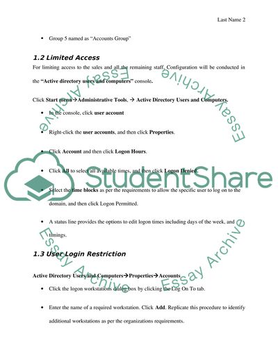 Active Directory Requirements