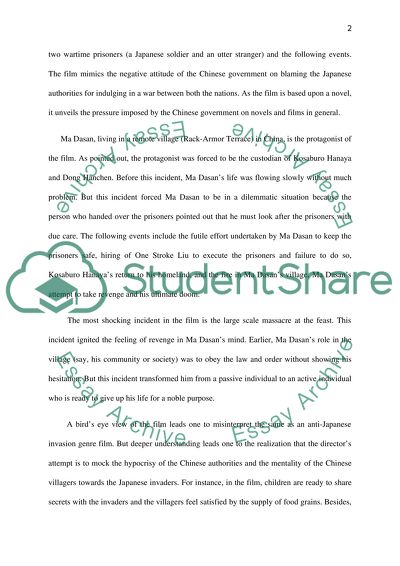 Analysis of the Chinese films