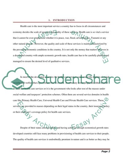 The effect of economic growth on health care in developed countries The case of the United States