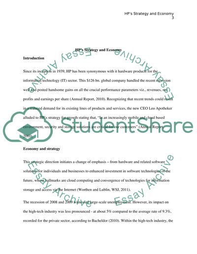 HPS strategy and economy