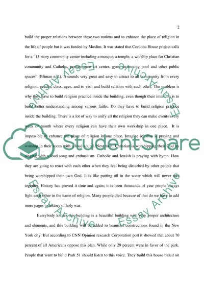 Cordoba House Mosque Issues