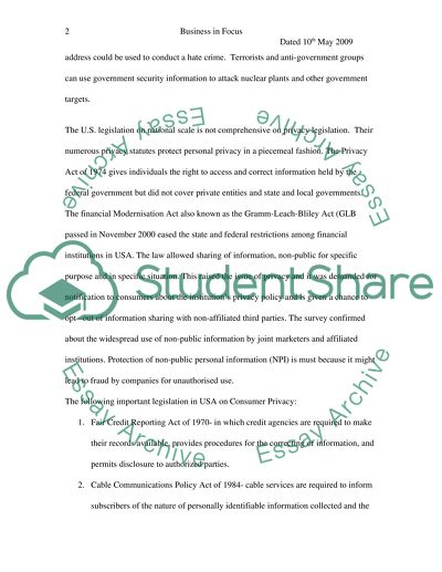 Business in Focus, Challenges of Global Privacy Compliance