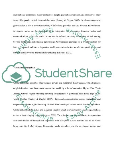 Globalization/ Domestic situation of the U.S