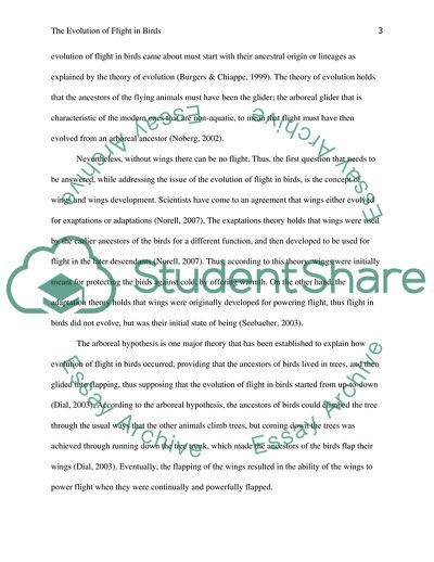 The Evolution of Flight in Birds