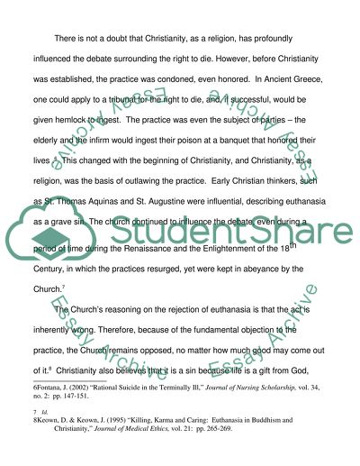 Arguments against and for Euthanasia