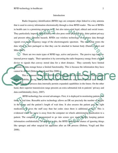 RFID technology in healthcare