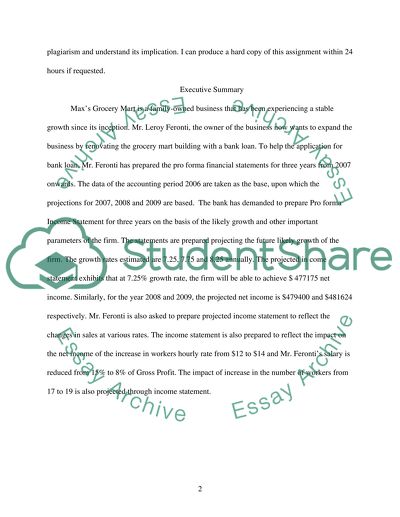 Income of Maxs Grocery Mart