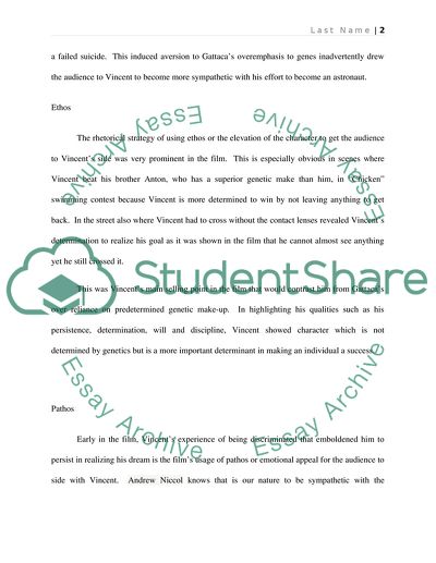 Rhetorical Strategies Used in the Film Gattaca