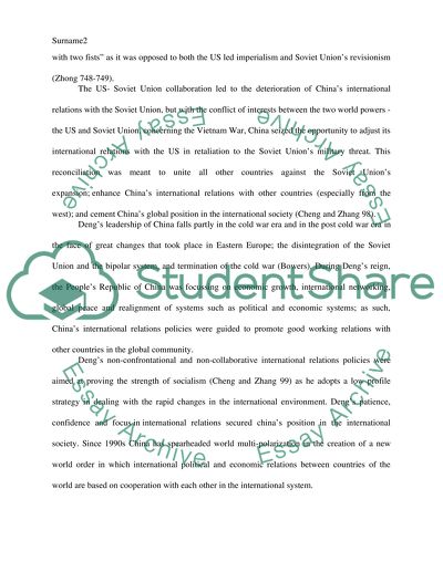 Mao Zedong and Deng Xiaoping (International Relations)