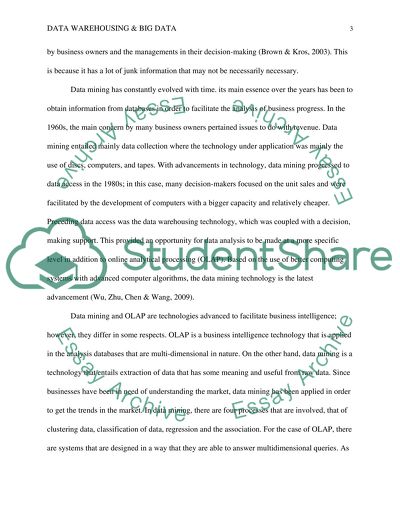 The Issue of Management of Big Data