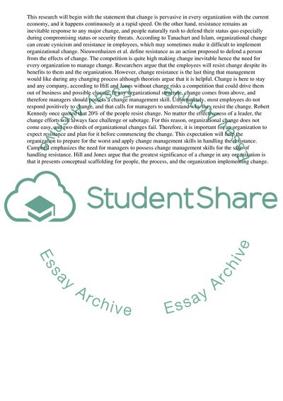 Resistance to Change phenomenon as a positive force for organisations