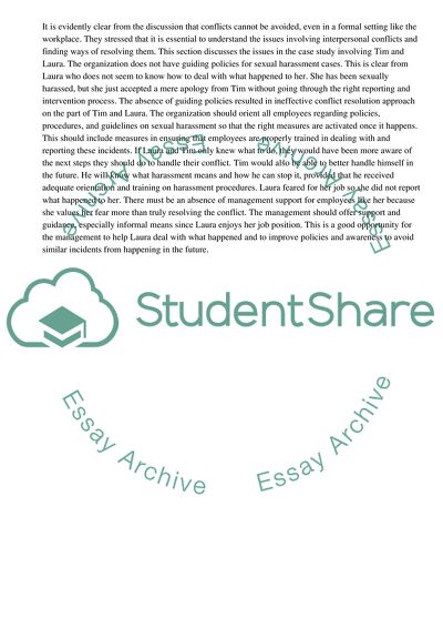 Informal Conflict Resolution