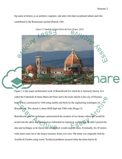 Biography on Artist Filippo Brunelleschi