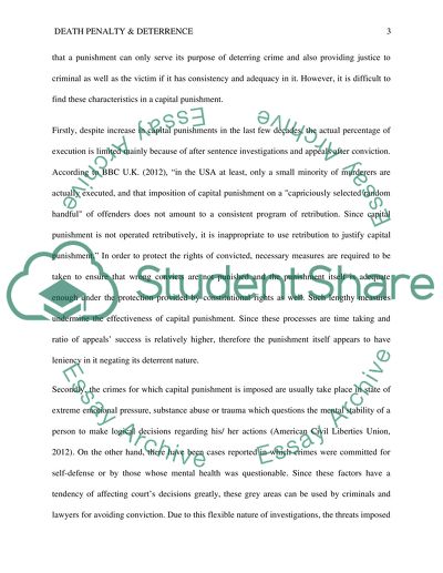 Death Penalty and Deterrence