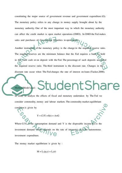 Expansionary Economic Policy to Move the Economy out of Recession