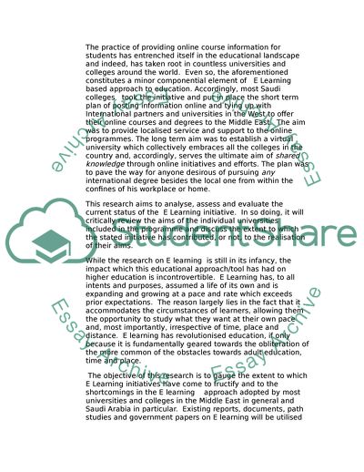 To What Extent Do Saudi Universities Implement E-Learning