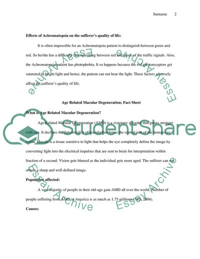 Achromatopsia and Age Related Macular Degeneration