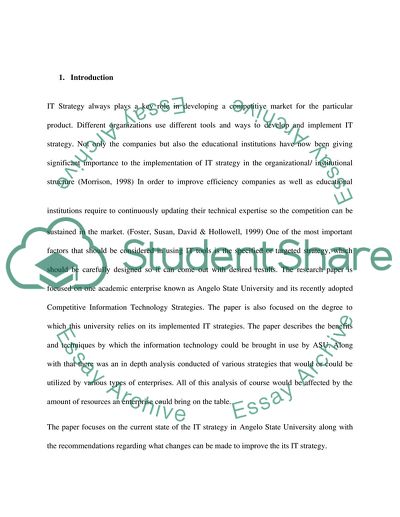 IT Strategy Higher Education Institutions