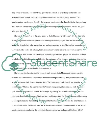 Alfred Hitchcock Movies Rebecca and Marnie