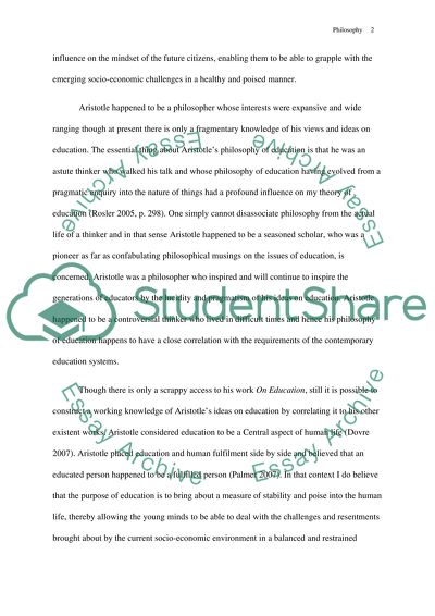 Philosophy of education