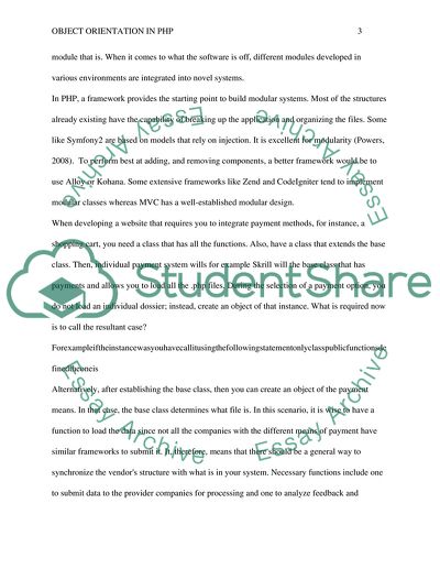 Object Orientation in PHP