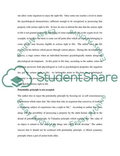 Abortion and Infanticide