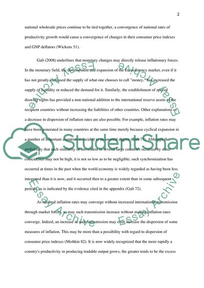 Dispersion of Inflation Rates