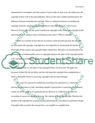 The Rights of the Copyright Owner and the Public Interest