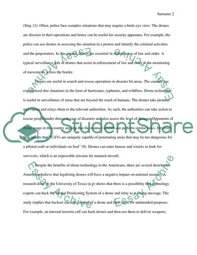 Drones for Domestic video surveillance