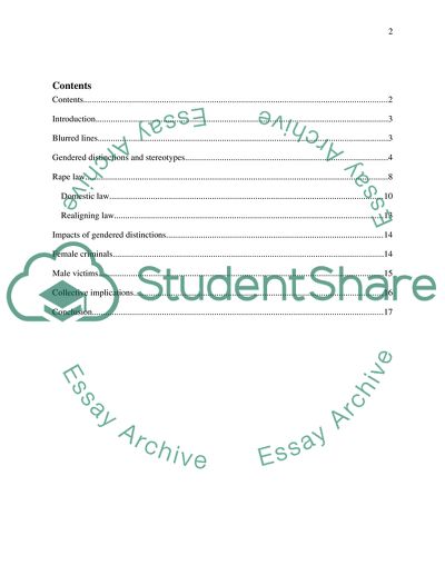 Gendered Boundaries between Offender and Victim