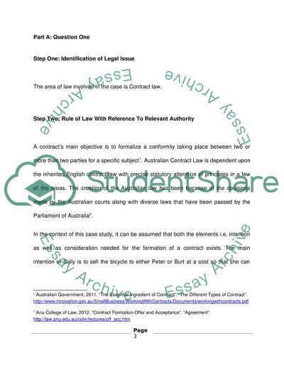 Business Law - The Rule of Law With Reference To Relevant Authority