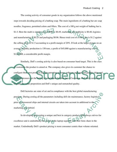 Product Costing - Traditional Methods and Activity Based