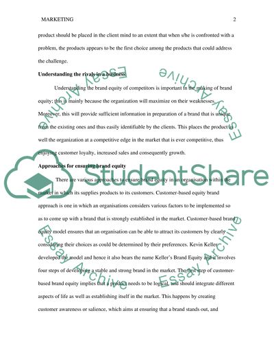 Factors that organisation can utilise to help build brand equity