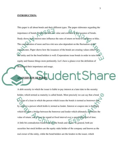 Bonds and Their Different Types