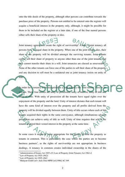 The Difference between Joint Tenancies and Tenancies in Common