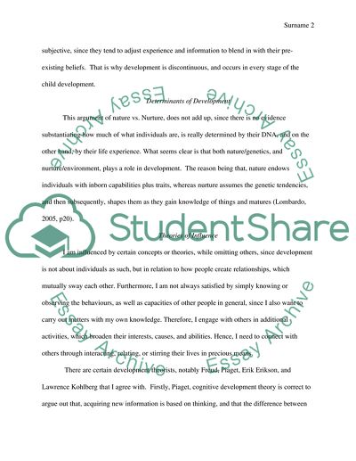 The Piagetian Child Development Theory