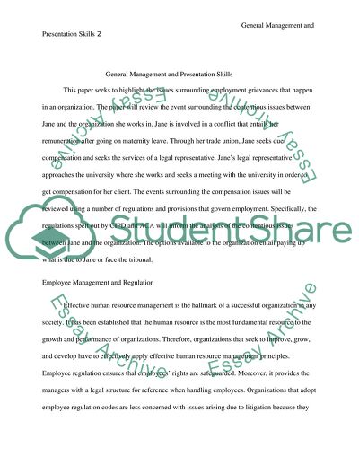 presentation skills essay