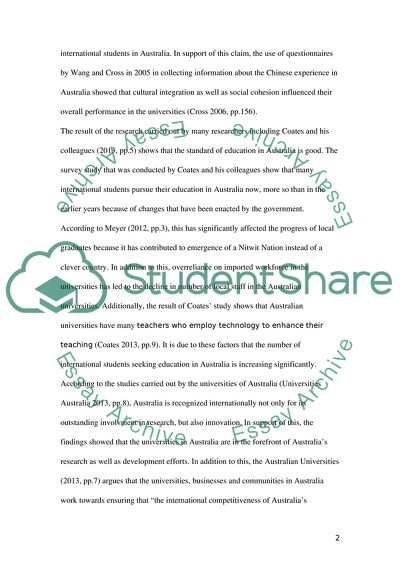 Standards for Local and International Students in Australian Universities