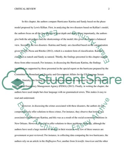 Hurricanes Katrina and Sandy