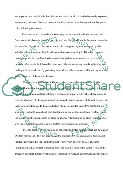 Forensic Investigation Essay Example Topics And Well Written Essays 3250 Words