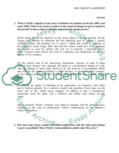 Jack Welshs Leadership