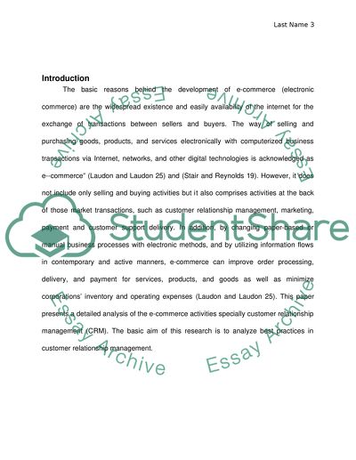 Ecommerce and Best Practices in CRM