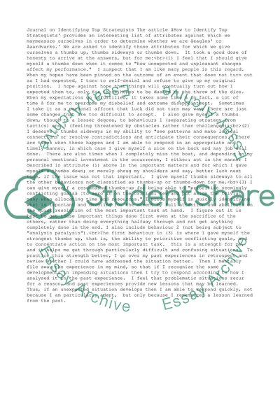 EMBA 560 Executive position week 3 journal 3