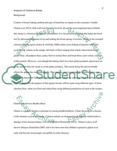 Health Effects of Chestnut Bread