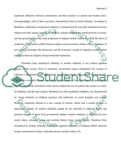 Analysis of Works by Durkheim and Marx