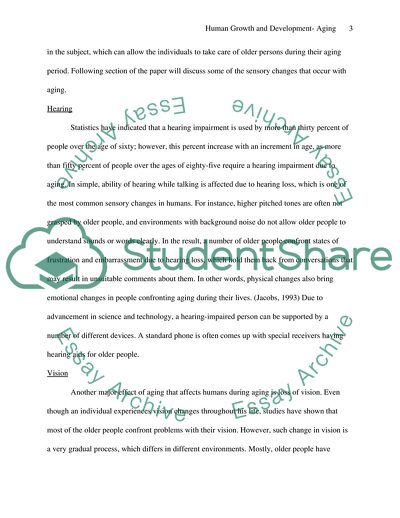 Human Growth and Development- Aging