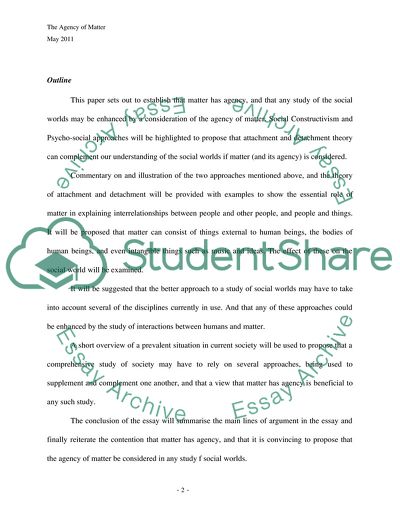 The Agency of Matter: An Essential Component of the Study of Social World Formation