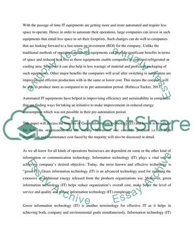 Green IT Initiatives