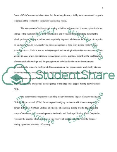 Copper and the Chilean Economy